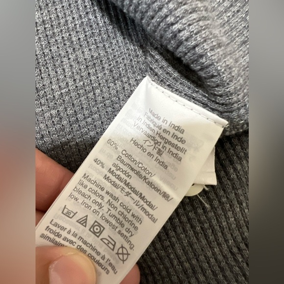 Madewell Heathered Thermal Henley Tee size M - Picture 12 of 15